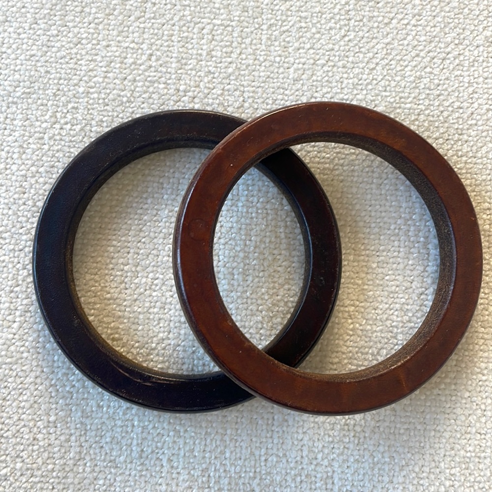 Salvatore Ferragamo wood bangles